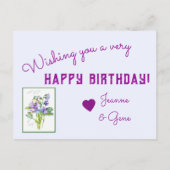 Sweet Peas Anytime Kaart (Achterkant)