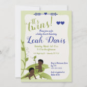 Sweet Peas, Baby Boy Shower Invitations Kaart (Voorkant)