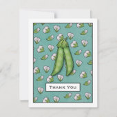 Sweet Peas Baby shower Flat Hartelijk dank Bedankkaart (Voorkant)