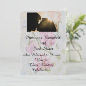 SWEET PEAS  BRUILOFT UITNODIGING (Staand voorkant)