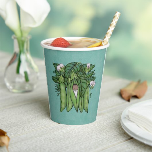 Sweet Peas Etnische Garden Met Baby shower gewaard Papieren Bekers (Insitu)