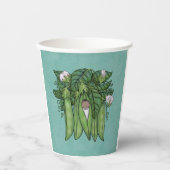 Sweet Peas Etnische Garden Met Baby shower gewaard Papieren Bekers (Voorkant)
