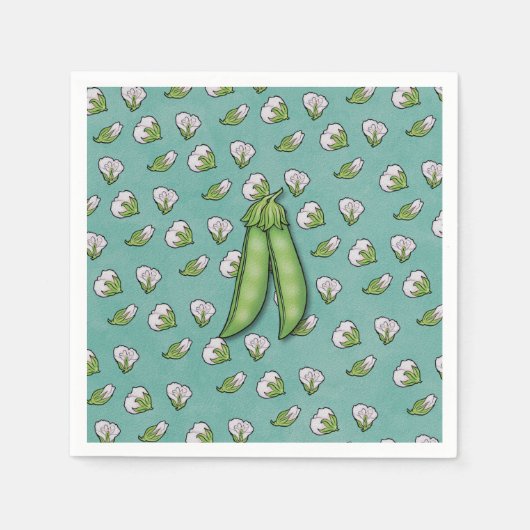 Sweet Peas Garden Thormed Baby shower Servet (Voorkant)