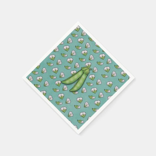 Sweet Peas Garden Thormed Baby shower Servet (Hoek)