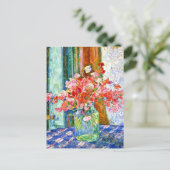 Sweet Peas Glass Jar Théo van Rysselberghe Briefkaart (Staand voorkant)