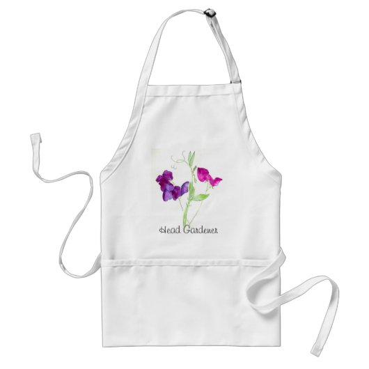 Sweet Peas "Head Gardener" Apron Standaard Schort (Voorkant)