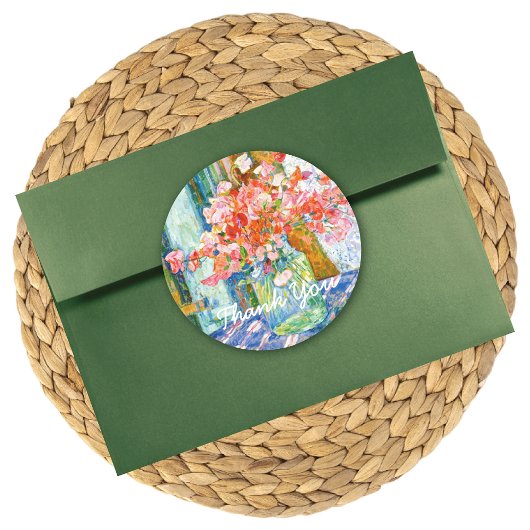 Sweet Peas in een Mason Jar Ronde Sticker