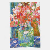 Sweet Peas Jar Theo van Rysselberghe Theedoek (Verticaal)