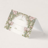 Sweet Peas Name Card Template Kaart (Voorkant)