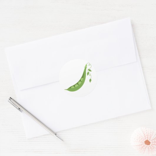 Sweet Peas Ronde Sticker (Envelop)
