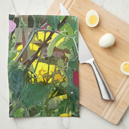 SWEET PEAS THEEDOEK (Quarter Fold)