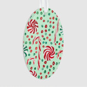 Sweet Peppermint-kerstsnoepriet Ornament (voorkant)