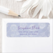 Sweet Periwinkle Paars Lace Return Address Label (Insitu)