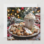 Sweet Personalized Christmas | Coffee and Cookies Kaart (Voorkant)