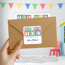 Sweet Personalized Primary Blocks Thank You