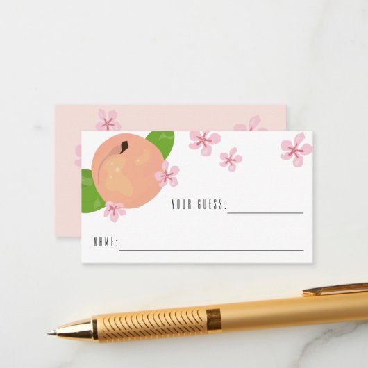 Sweet perzik raad hoeveel spelkaarten advieskaart (Voorkant / Achterkant in situ)