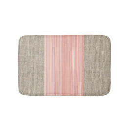 Sweet perzik sinaasappel burlap print strepen mat