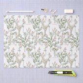 Sweet perzikfloral en groenpapier tissuepapier (Craft)