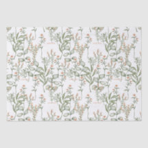 Sweet perzikfloral en groenpapier