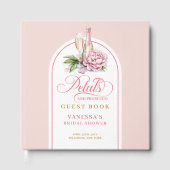 Sweet petals and prosecco blush gold guest book gastenboek (Voorkant)