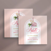 Sweet petals and prosecco blush gold guest book gastenboek