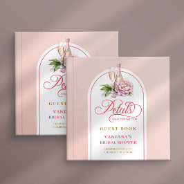 Sweet petals and prosecco blush gold guest book gastenboek
