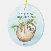 Sweet Photo Slaath Baby's Eerste Kerstmis Ornament (Links)