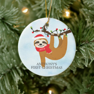 Sweet Photo Slaath Baby's Eerste Kerstmis Ornament