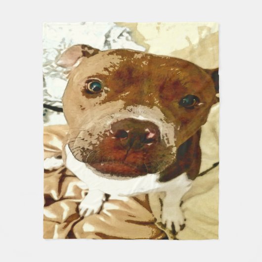 Sweet Pibble Face Fleece Deken (Voorkant)