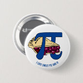 SWEET PIE EN PI Cherry Pi Day Ronde Button 5,7 Cm (Voorkant /achterkant)
