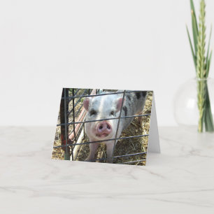 Sweet Pig Thinking You Card Kaart