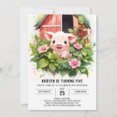 Sweet Piglet's Boho Meisje Verjaardag Kaart (Voorkant)