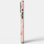 Sweet Pink and Red Strawberries Monogram Case-Mate iPhone Case (Achterkant / Links)