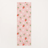 Sweet Pink and Red Strawberries Monogram Yogamat (Voorkant)