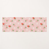 Sweet Pink and Red Strawberries Monogram Yogamat (Voorkant (horizontaal))