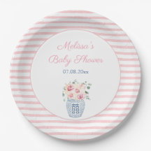 Sweet Pink and White Floral Girl Baby shower Party