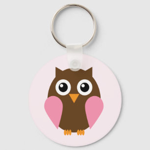 Sweet Pink Baby Owl Sleutelhanger