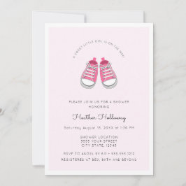 Sweet Pink Baby Shoes, Baby shower Kaart