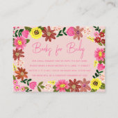 Sweet Pink Baby shower Book Request Informatiekaartje (Voorkant)