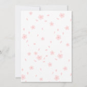 Sweet Pink Ballerina Bunny First Birthday Floral Kaart (Achterkant)