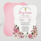 Sweet Pink |  Baptisme Kaart (Voorkant / Achterkant)