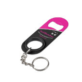 Sweet Pink Bean Promotional Business Sleutelhanger Mini Flessenopener (Achterkant Gekanteld)