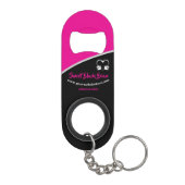 Sweet Pink Bean Promotional Business Sleutelhanger Mini Flessenopener (Achterkant)