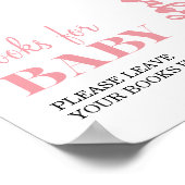 Sweet Pink Bear Balloon Books for Baby Sign Poster (Hoek)