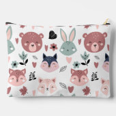 Sweet Pink Bear Fox And Bunny Forest Etui (Achterkant)