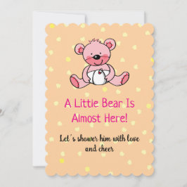 Sweet Pink Beer Baby shower Design Uitnodigen Save The Date