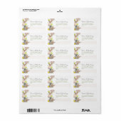 Sweet Pink Birds Spring Floral Garden Adres Etiket (Full Sheet)