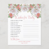 Sweet Pink Blooms Pink Girl Shower wenst Baby (Voorkant)