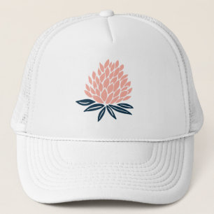 Sweet Pink Blue Lotus Flower Art Trucker Pet