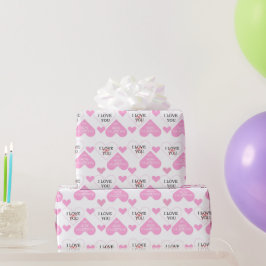 Sweet Pink Bow Valentijnsdag Cadeaupapier